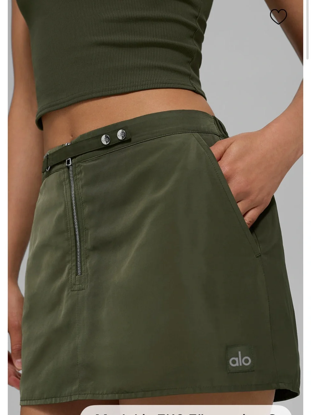 ALO Yoga Olive Green Active Skirt